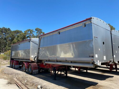 2008 Tefco 19M B Double Tandem Axel Tipper Trailer Combination