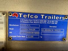 2012 Tefco 19M B Double Tandem Axel Tipper Trailer Combination - 24