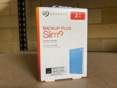 Seagate 2TB Backup Plus Slim External Drive (Blue) - 2