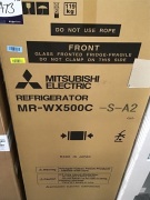 Mitsubishi 500L Multi Drawer Glass Door Fridge - Silver MRWX500CSA2 - 3