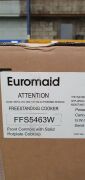 Euromaid 540mm Electric Solid Plate Freestanding Cooker - White FFS5463W - 3