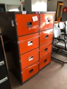 2 x 4 Drawer Filing Cabinets
