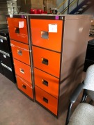 2 x 4 Drawer Filing Cabinets - 2