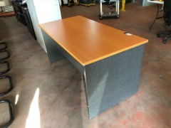 1 x Timber 2 Drawer Office Desk, 1500 x 750 x 725mm H - 3