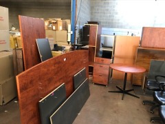 Assorted Office Furniture Including Desk, Boardroom Table, Pedestals, Bookcases & Components. Some Requiring Re Assembly - 2
