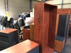 Assorted Office Furniture Including Desk, Boardroom Table, Pedestals, Bookcases & Components. Some Requiring Re Assembly - 11