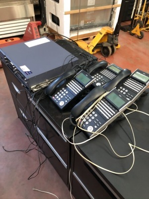 1 x NEC Telephone System, Model: SV8300, Serial No: J49JAA, DOM: 12/2008, with 4 x NEC Handsets, Model: DT300