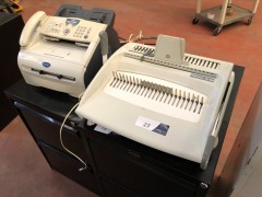 Binder & Fax Machine comprising 1 x Fellowes Document Binder & 1 x Brother Fax 2820 Machine, 240 Volt
