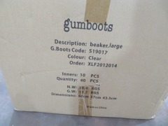 40 x 2000ml Plastic Beakers in Box, Gumboots Brand. Box size: 680 x 570 x 435mm H - 4