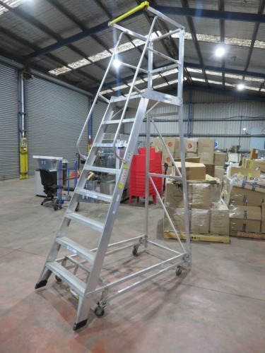 Stock Picking Platform Ladder, Hill Industries, Model: DOP8 with Front Gate