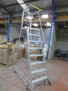 Stock Picking Platform Ladder, Hill Industries, Model: DOP8 with Front Gate - 3