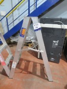 2 x Rhino Double Sided Aluminium Step Ladders, 1200mm H - 2