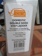 2 x Rhino Double Sided Aluminium Step Ladders, 1200mm H - 5