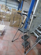 2 x Gorilla 3 Step Folding Ladders, Top Step 800mm H, overall 1500mm H - 2