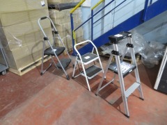 3 x Assorted 2 Step Folding Ladders