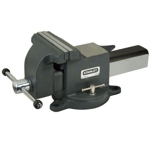 STANLEY Maxsteel 100mm Heavy Duty Bench Vice, Swivel and Lock Base.(1-83-066)