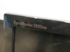 Samsung 26" Monitor, Model: Syncmaster 2693HM, 240 volt. No Leads - 4