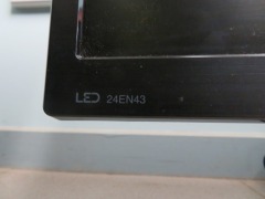 LG 24" Monitor, Model: Flatron 24EN43VS-B, with Power Supply - 2