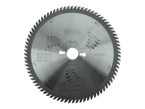 DeWALT Extreme Mitre Saw Blade 250 x 30mm x 80 Teeth