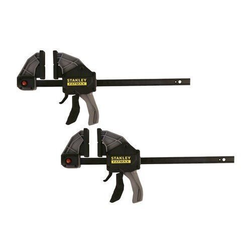 2 x STANLEY Fatmax XL 300mm Bar Clamps, 90mm Jaw Opening, 270Kg Clamping Capacity.(FMHT83338-0)