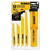 DeWALT 12pc Set Bi-Metal Reciprocating Saw Blades and Tough Case.(DW4892)