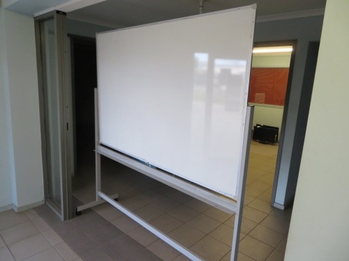 1 x Double Sided Whiteboard on Frame, 1800 x 1200mm