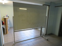 1 x Double Sided Whiteboard on Frame, 1800 x 1200mm - 2