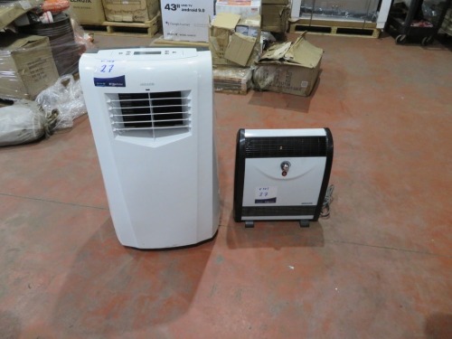 Heller Portable Air Conditioner & Heater, Model: HPAC 15, 240 Volt. Heater, Model: CVH24B