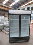Nightingale Double Glass Door Display Refrigerator, Compressor/Motor Mounted under Fridge, Model: NC-1400 - 2