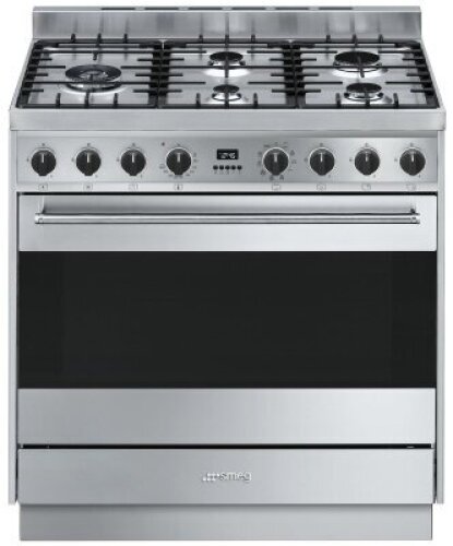 Smeg CS95GMXNA 90cm Freestanding Dual Fuel Oven/Stove