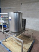 Stainless Steel Commercial Hot Water Heated Jacketed Tipping Kettle on Stand, Make: Garland, Serial No: 884289 - 2
