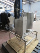 Stainless Steel Commercial Hot Water Heated Jacketed Tipping Kettle on Stand, Make: Garland, Serial No: 884289 - 5