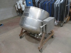 Stainless Steel Jacketed Tipping Kettle on Steel Fabricated Stand - 4