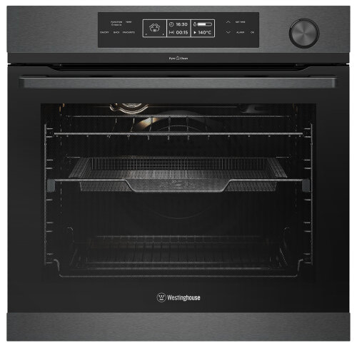 Westinghouse 600mm Dark Stainless Steel Pyrolytic Oven with Steam Assist Cooking WVEP618DSC