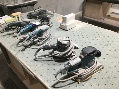 Quantity of 8 assorted Sanders, 240 Volt, Brand including, 3 x Rupes, 3 x Makita & 2 x Metabo