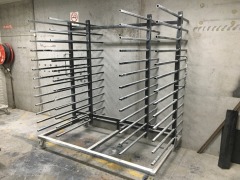 Quantity of 5 x Drying Racks, 13 Tier each, Black Steel Fabricated, 2000 x 1200 x 2100mm H