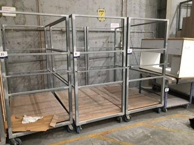 Quantity of 5 x assorted Stock Transport Trolleys