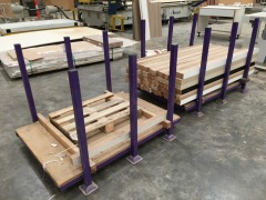 2 x Purple Steel Stillage's, 1200 x 1000mm