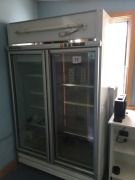 Quirks Display Refrigerator, Self Contained, Double Door, on Castors