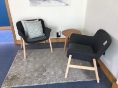 Quantity of 2 x Reception Chairs, Coffee Table, 3 Drawer Cabinet & Water Drink Fountain