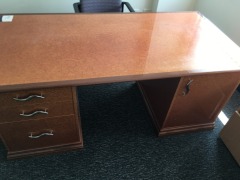 Office Desk Suite comprising; 3 Drawer, 1 Drawer Desk 1800 x 900mm; Coat Cupboard - 2