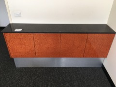 Office Desk Suite comprising; 3 Drawer, 1 Drawer Desk 1800 x 900mm; Coat Cupboard - 4