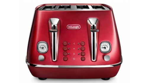 De'Longhi Distinta Flair 4 Slice Toaster - Glamour Red CTI4003R