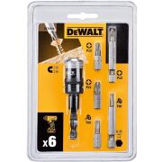 2 x DeWALT 6pc Impact Screwdriver Set with Compact Rapid Load Bit Holder.(DT71514-QZ-K2)