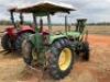 Unreserved-John Deere JD1750 Tractor with forklift attachment - 3