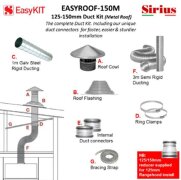 Sirius 150mm Easy Metal Roof Ducting Kit EASYROOF-150M