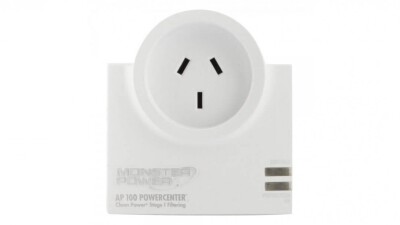 3x Pack Monster Single Outlet AP100 Surge Protected Power 121896