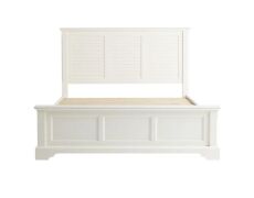 1 x Newport White Queensize Bed Frame comprising; Bed Head, Foot, Side Rails & Slats