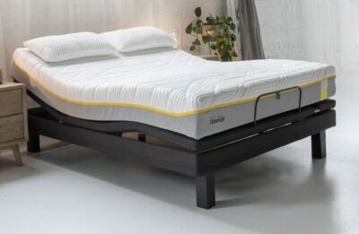1 x Tempur Sensation Supreme Queensize Mattress & Base Soft Touch with Electronics under Bed to Tilt Base & Remote Control. Water Damage to Mattress
