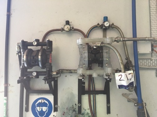 2 x Graco Husky Diaphragm Pumps & IBC Water Tank & Spill Bund Stand Galvanised
